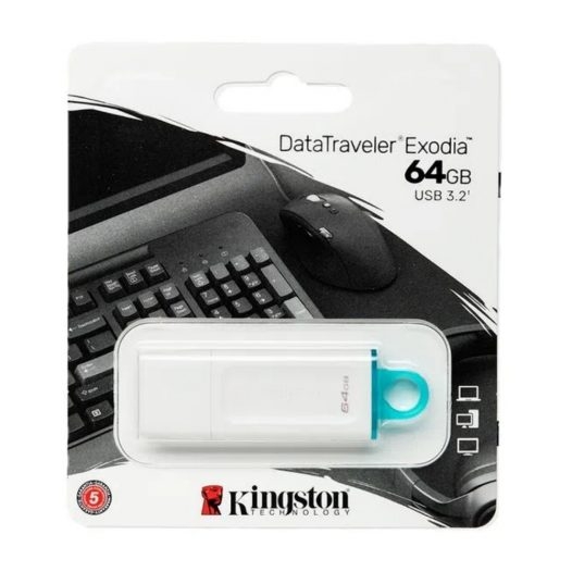 DataTraveler Exodia Memoria USB 64GB 3.2 en Blanco