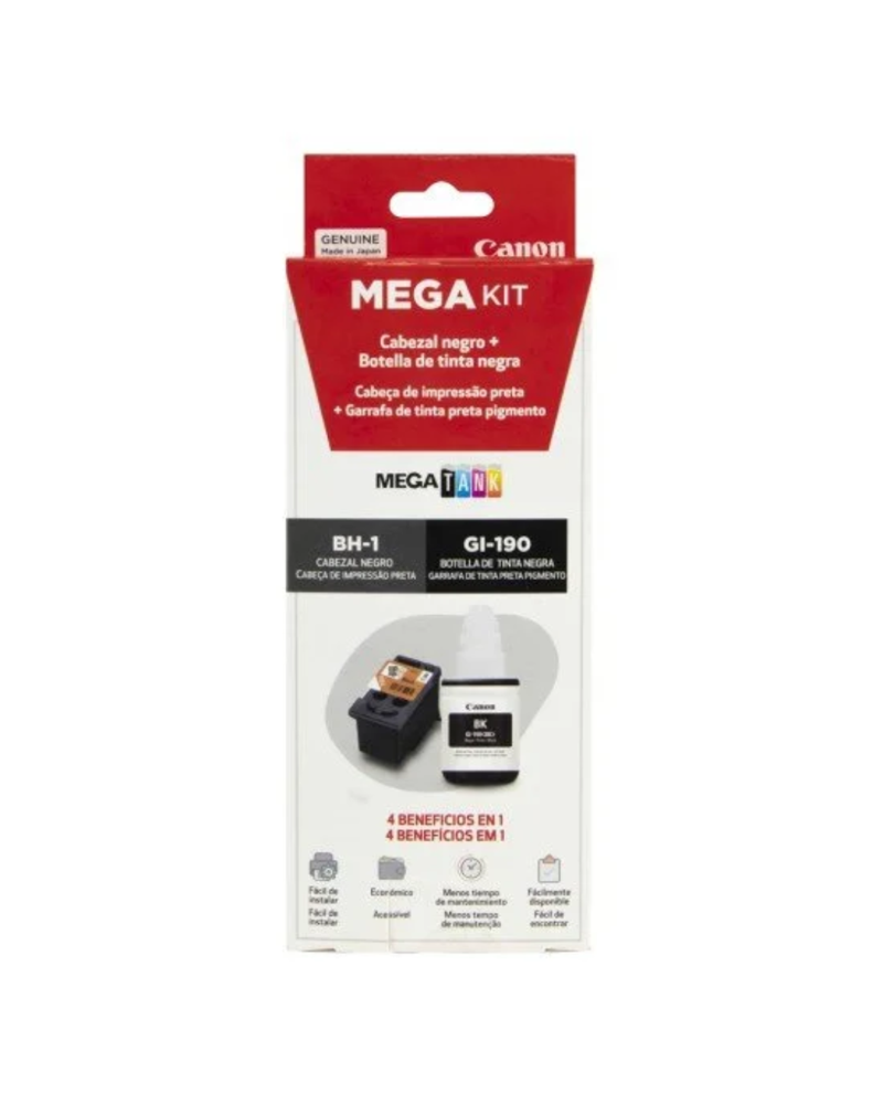CABEZALES CANON BH-1 NEGRO+TINTA GI190 G BLACK