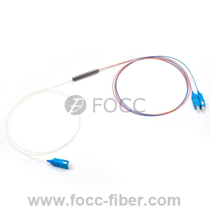 Divisor de la fibra del PLC 1x2, mini módulo, SC / UPC