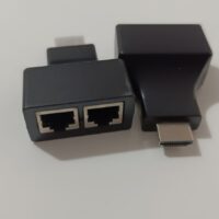 Adaptador extensor HDMI sobre Cat5e/6 (1 par), convertidor de red Ethernet RJ45, 4k HD 1080p hasta 30m/98ft, para HDTV, decodificadores, DVD, PS4, STB, negro