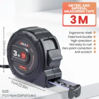 Metro AIRAJ 3m/ cinta métrica, alta precisión resistente al desgaste fácil lectura