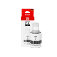 Tinta Canon GI 16 BK, Negro 167 ml. Compatible con MAXIFY GX6010 y GX7010