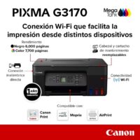 Impresora canon PIXMA MEGA TANK G3170 multifuncional