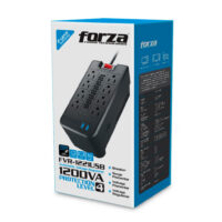 Regulador automático de voltaje 1200VA/600W, 8 slds, 2 USB-120V power Technologies 1200VA FVR-1221USB Forza