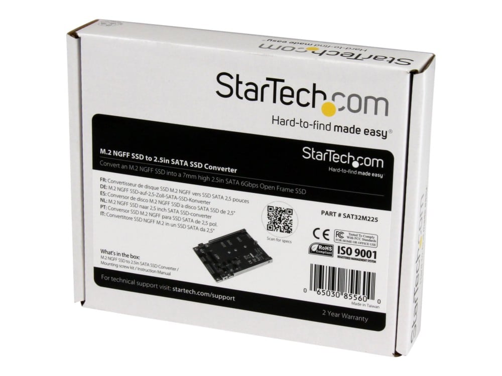 StarTech.com Adaptador Conversor SSD M.2 NGFF a SATA de 2,5 Pulgadas