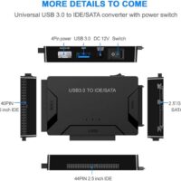 Adaptador de disco duro USB 3.0 a IDE/SATA, convertidor externo para unidad óptica IDE SATA HDD SSD DVD