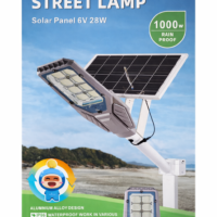 Lampara Led Solar 1000 Watts Exteriores Foco 1000w Negro