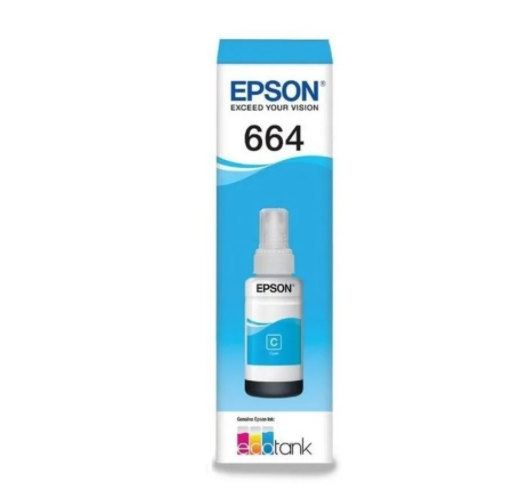 Tinta Original Epson T664 Color Cian 70ml
