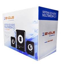 Bocinas Subwoofer 2.1 ENDUS ES-273BT 10W RMS Bluetooth,Radio,Lector USB,Micro SD,Aux,Control,Corriente USB