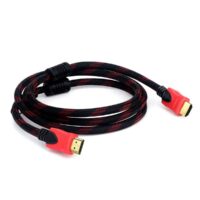 Cable HDMI macho a macho 3 Metros - Negro con Rojov