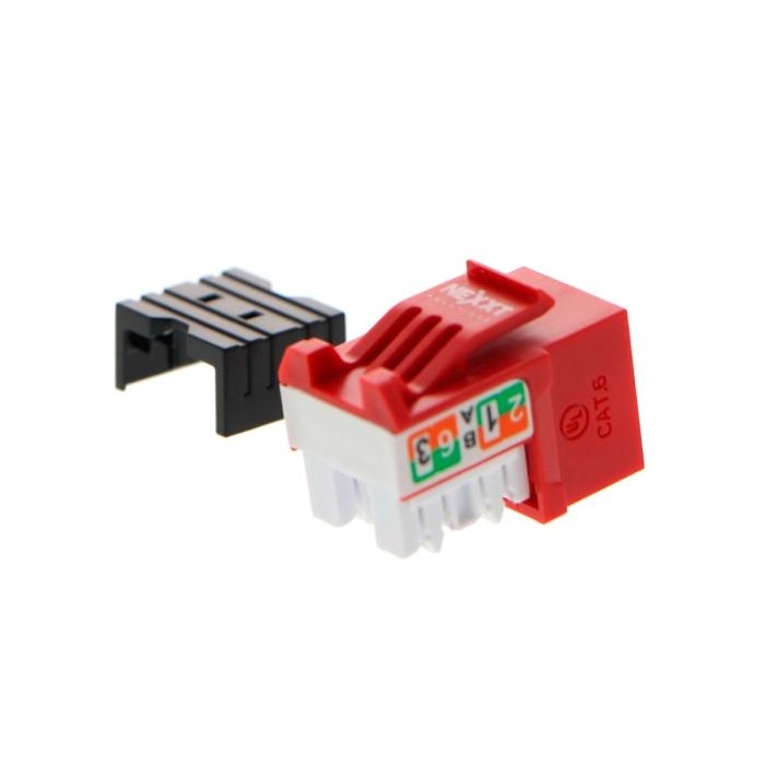 Keystone Nexxt Jack RJ45 Cat6sin Blindaje Rojo