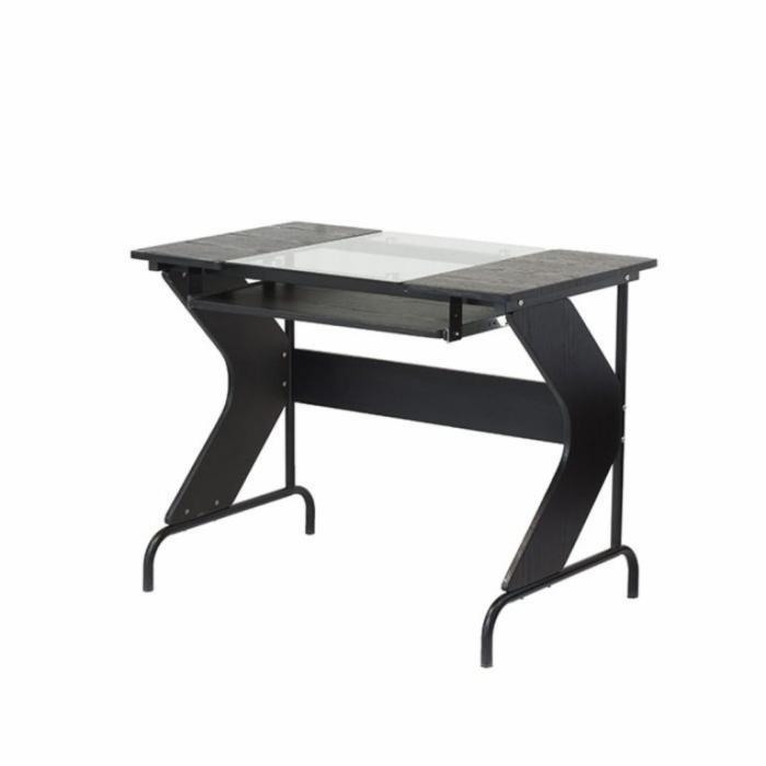 Lombardi Escritorio de Vidrio Templado Negro CT-1027 - Imagen 2