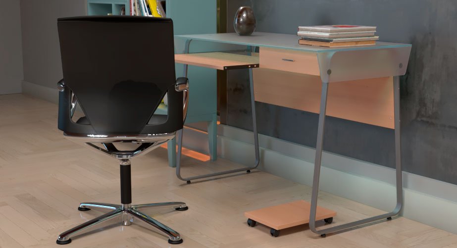XTECH Glass-top computer Desi sgl Lvl Sycamore XTF-CD197 - Imagen 2