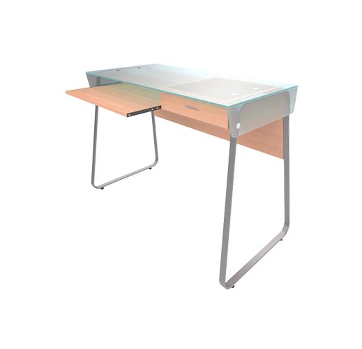 XTECH Glass-top computer Desi sgl Lvl Sycamore XTF-CD197 - Imagen 3